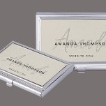 Professional Elegant Modern Personalised With Name Business Card Holder<br><div class="desc">Elevate your networking experience with our Professional Elegant Modern Personalised With Name Business Card Case, the perfect companion to our Modern Instagram Facebook QR Code Social Media Business Cards. This exquisite business card case is meticulously designed to complement the modern and sophisticated aesthetic of your business cards. Crafted with attention...</div>