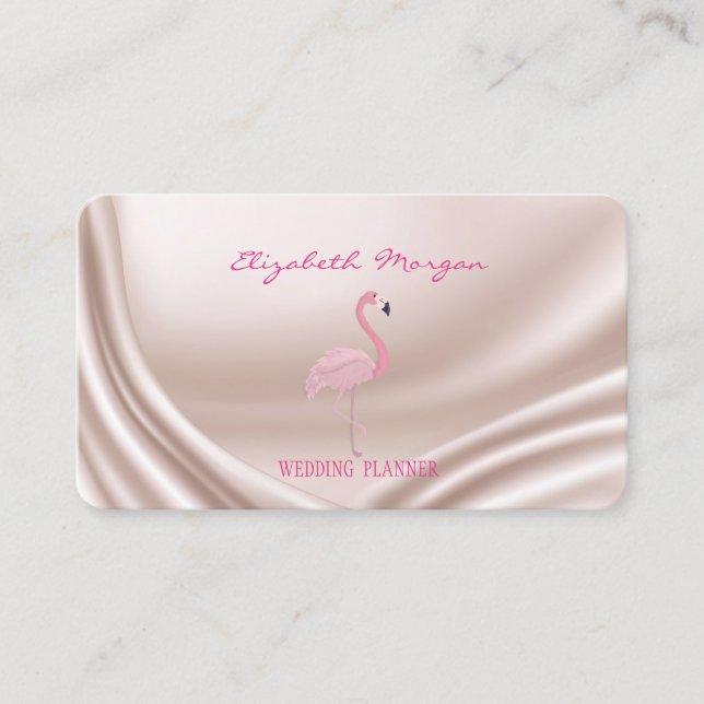 Professional Elegant Modern ,Pink Flamingo Business Card (Front)