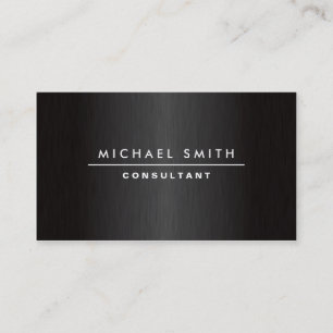 Professional Elegant Modern Plain Metal Black Business Card