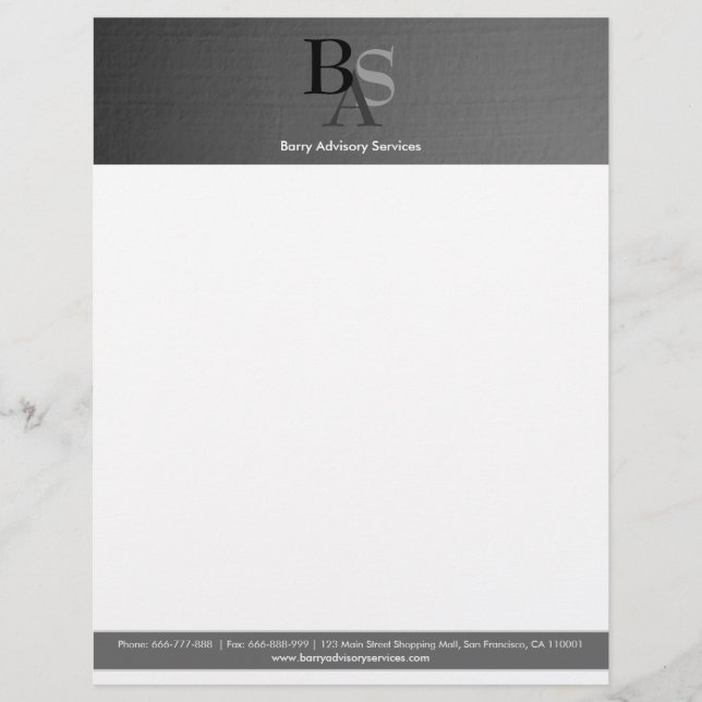 Professional Elegant Modern Simple Letterhead (Front)