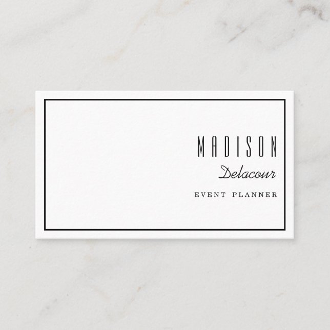Professional Elegant Modern Simple Script Luxury  Business Card (Front)