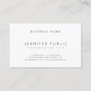Professional Elegant Modern Sleek Plain Luxury Business Card