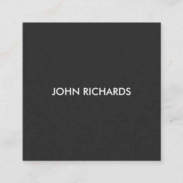 Professional Elegant Modern Square Business Card (Front)