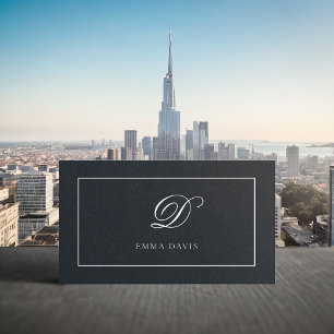 Professional Elegant Monogram Encadré Business Card
