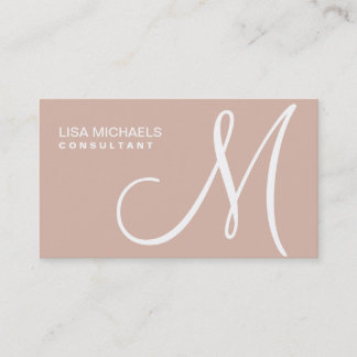 Professional Elegant Monogram Makeup Artist Business Card