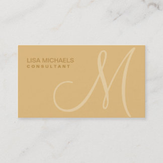 Professional Elegant Monogram Makeup Artist Gold Business Card