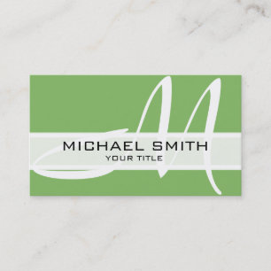 Professional Elegant Monogram Modern Dollar Bill Business Card