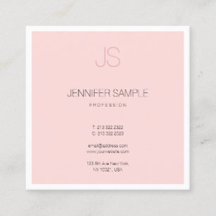 Professional Elegant Monogram Sleek Design Luxury Square Business Card