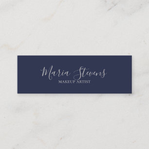 Professional Elegant Navy Blue Mini Business Card