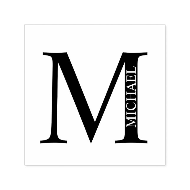Professional Elegant Personalised Monogram Self-in Self-inking Stamp (Design)