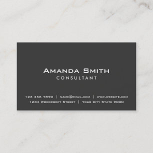 Professional Elegant Plain Black Makeup Artist Business Card