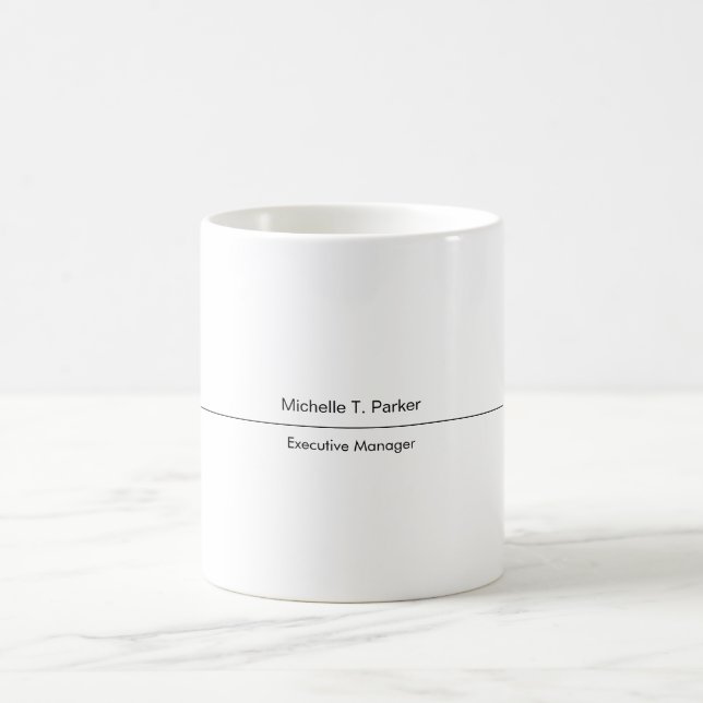 Professional elegant plain minimalist modern coffee mug (Center)