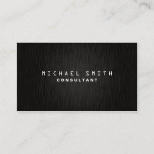 Professional Elegant Plain Modern Black Simple Business Card