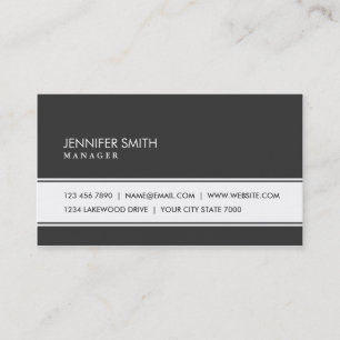 Professional Elegant Plain Simple Fashion Designer Business Card