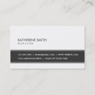 Professional Elegant Plain Simple Makeup Artist Business Card