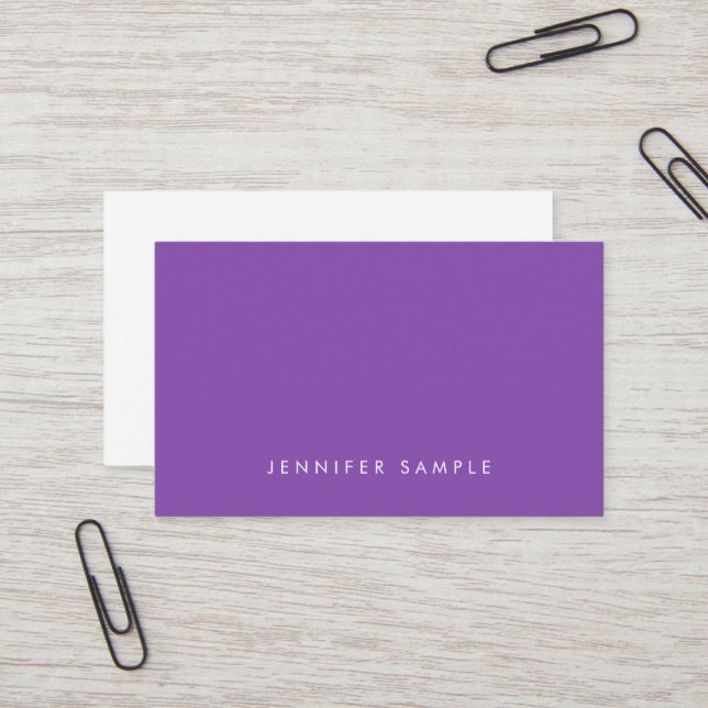 Professional Elegant Purple Modern Creative Design Business Card (Front/Back In Situ)