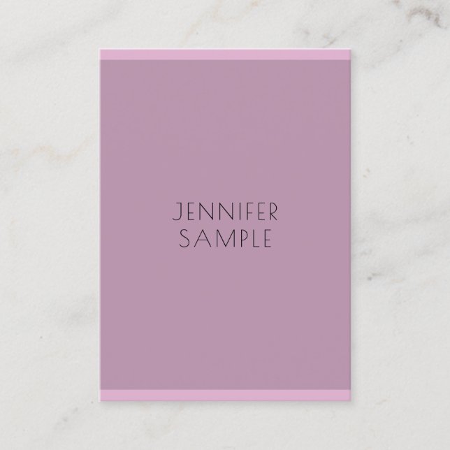 Professional Elegant Purple Template Simple Modern Business Card (Front)