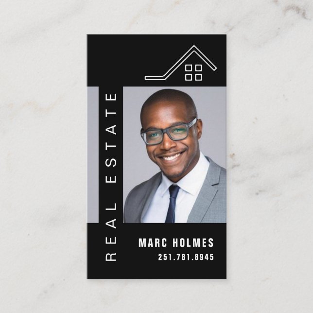 Professional Elegant Real Estate Realtor  Business Business Card (Front)