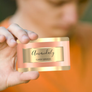 Professional Elegant Rose Gold CONSULTING Blogger Business Card