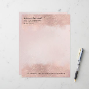 Professional Elegant Rose Gold Small Business Custom Letterhead