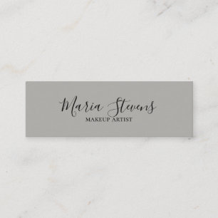 Professional Elegant Silver Mini Business Card