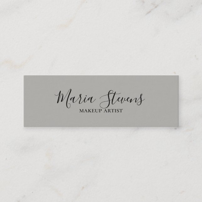 Professional Elegant Silver Mini Business Card (Front)