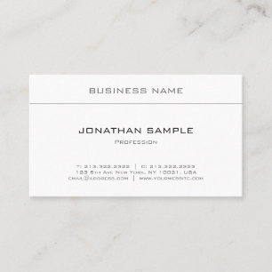 Professional Elegant Simple Design Modern Plain Business Card