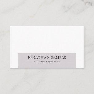 Professional Elegant Simple Design Modern Plain Business Card