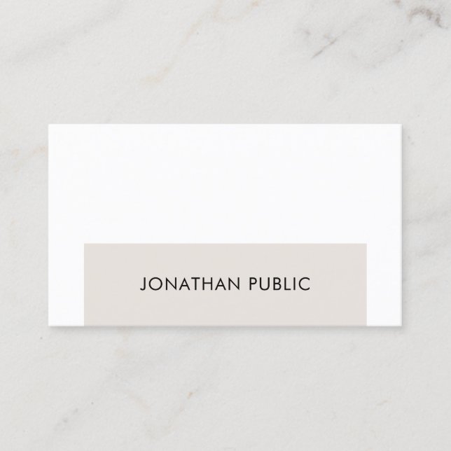 Professional Elegant Simple Graphic Design Plain Business Card (Front)