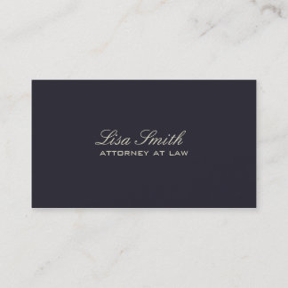 Professional Elegant Simple Plain Attorney Blue Business Card
