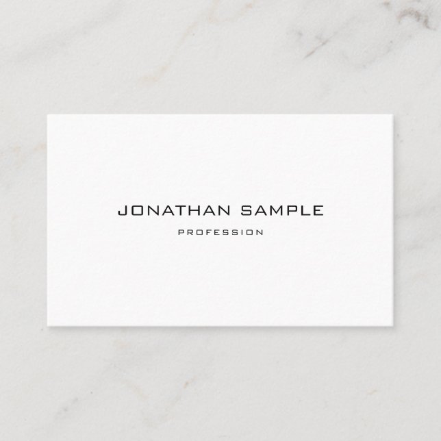 Professional Elegant Sleek Design Modern Plain Business Card (Front)