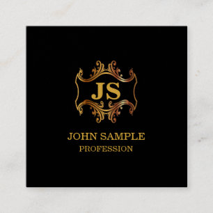 Professional Elegant Sophisticated Luxury Square Business Card