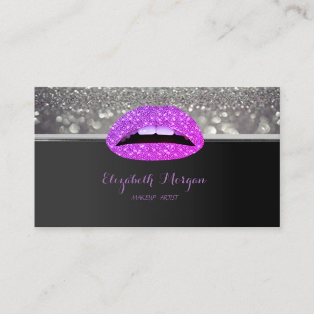 Professional Elegant  Stylish Chic,Lips Business Card (Front)