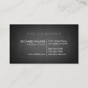 Professional Elegant Subtle Chalkboard Modern Business Card