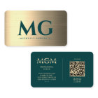 Professional Elegant Teal Gold Therapist Modern