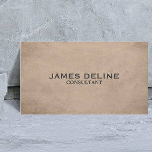 Professional Elegant Texture Beige Consultant Business Card