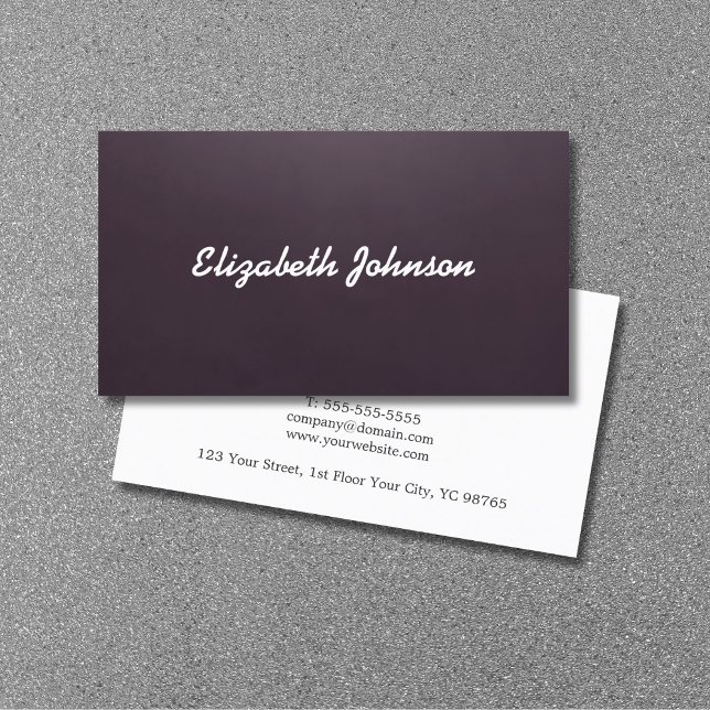 Professional Elegant Texture Purple Consultant Business Card (Creator Uploaded)