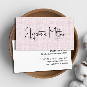 Professional Elegant Texture Rose Pastel  Business Card