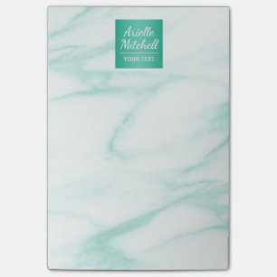 Professional Elegant Turquoise Alabaster Marble Post-it Notes