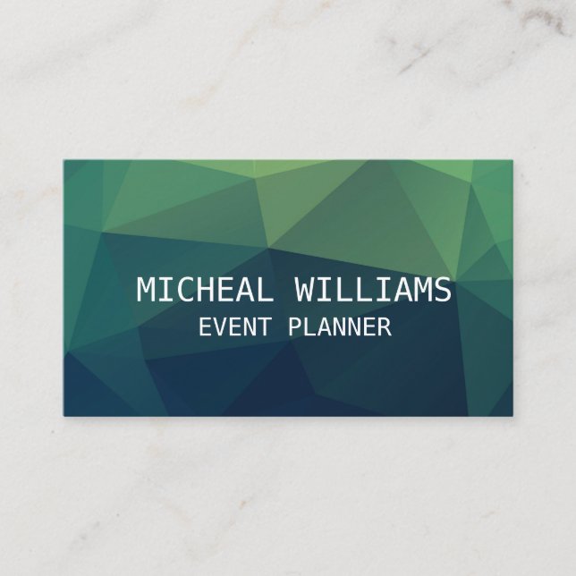 Professional Elegant Unique Modern Polygon Business Card (Front)