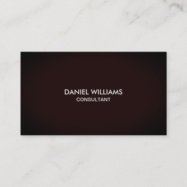 Professional Elegant Unique Modern Red Consultant Business Card (Front)