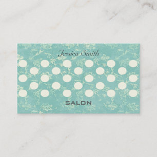 Professional elegant vintage floral polka dots business card