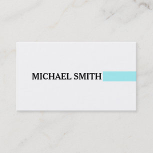 Professional Elegant Waterspout Modern Plain White Business Card
