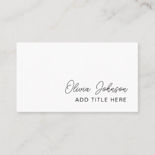 Professional Elegant White Business Card