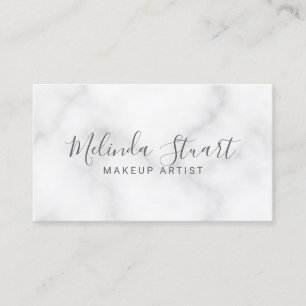 Professional Elegant White Marble Business Card