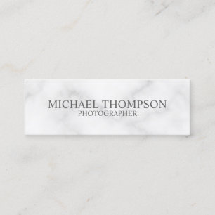 Professional Elegant White Marble Mini Business Card