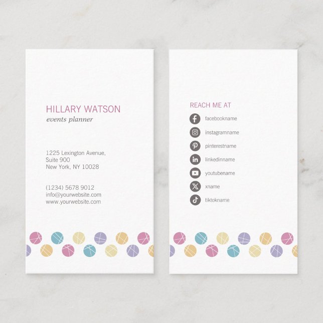 professional elegant white social networks business card (Creator Uploaded)