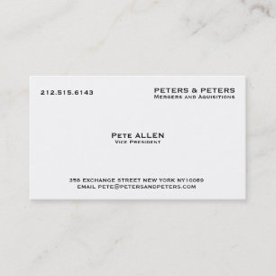 Professional elegant white sophisticated luxury business card