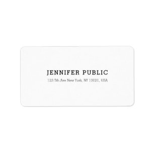 Professional Elegant White Template Modern Simple Label