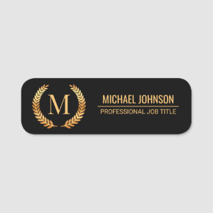 Professional Employee Gold Name Tag
